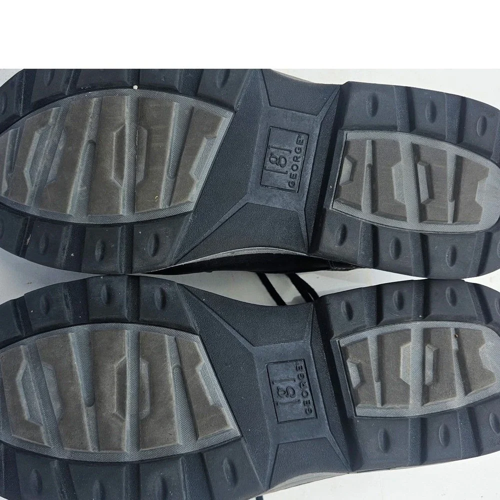 George Mens‎ Oxford Shoes Size 12 Black Synthetic Contrast Stitch MGE22EZ005